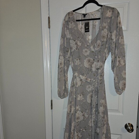 Maxi Chiffon Button Front Dress - Picture 2 of 2